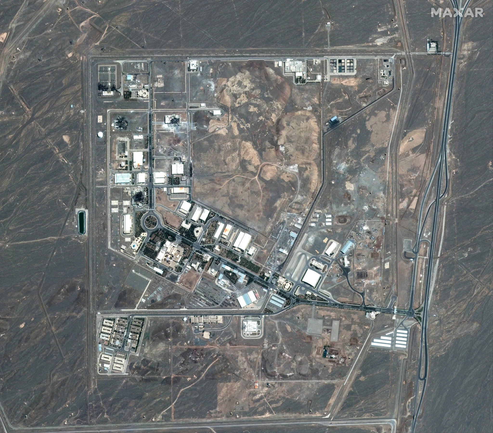 “Satellite view of Natanz nuclear complex, Iran.”